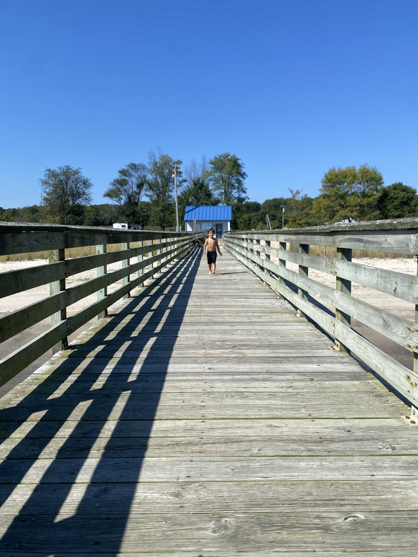 The long walk back to shore